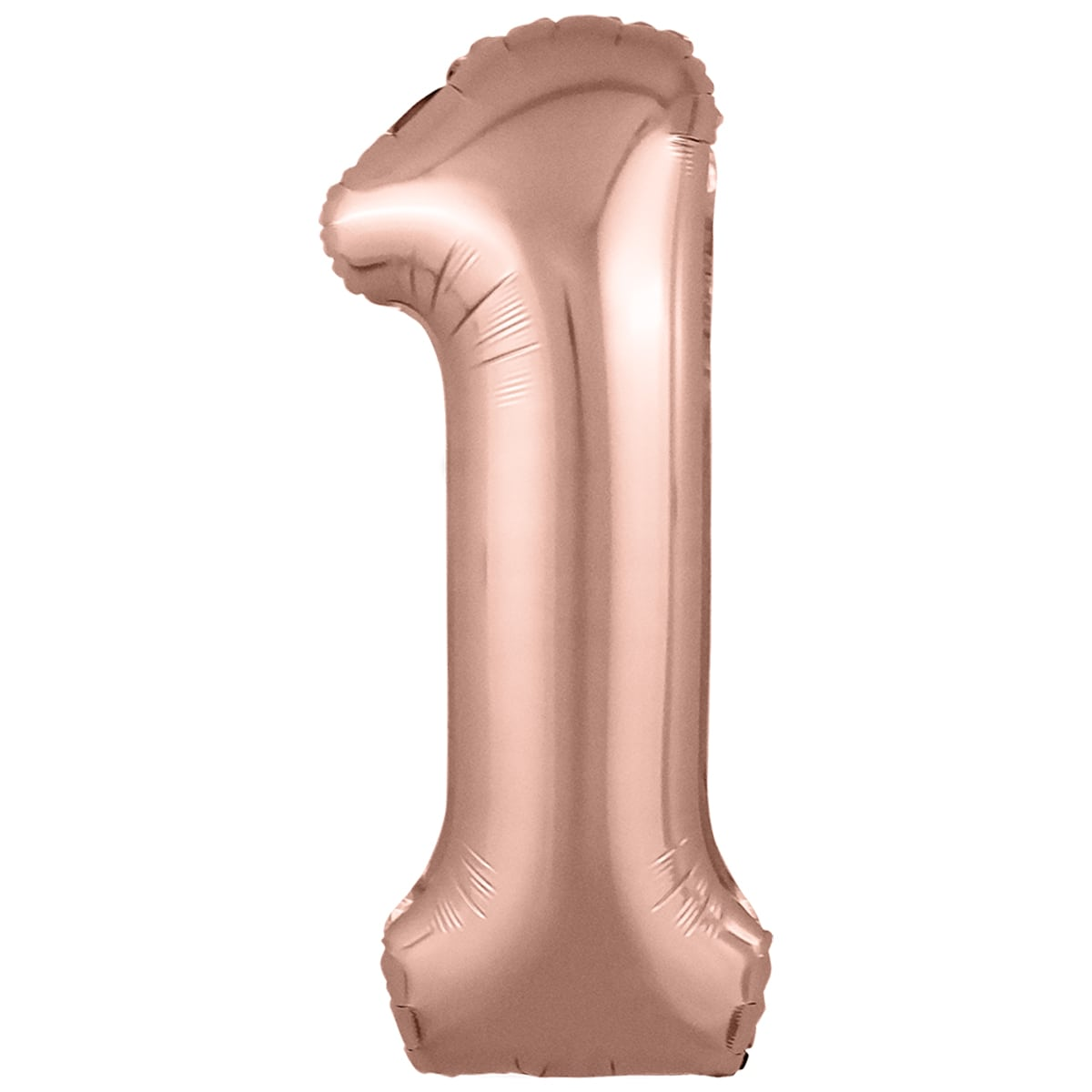 

Фольгированная цифра (102 см) Slim 1 розовое золото