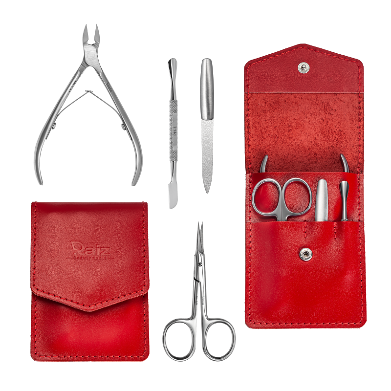 

Маникюрный набор, 4 предмета Raiz - красный, MN-04