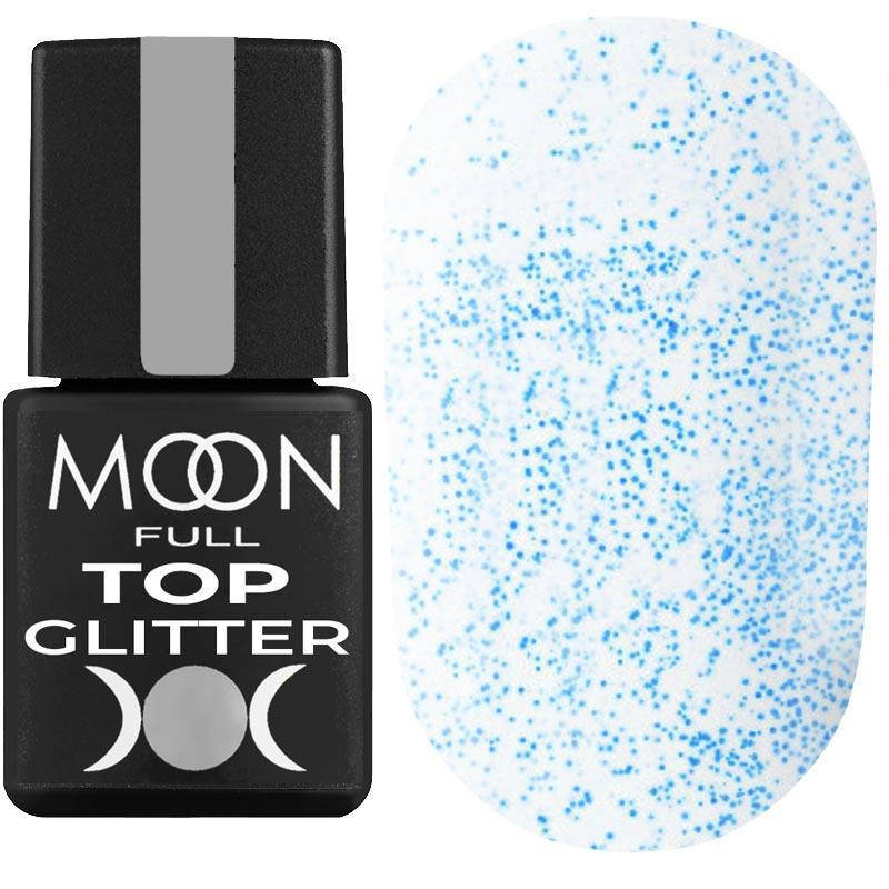 

MOON FULL Top Glitter №4 Blue (прозрачный с синим микроблеском), 8 мл
