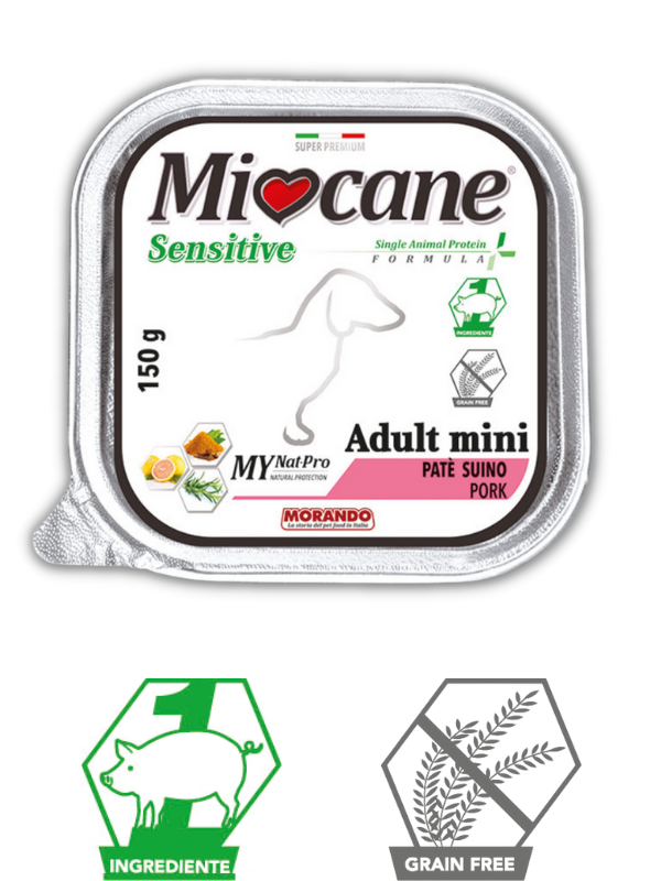 

Монопротеиновые беззерновые консервы для собак Morando MioCane Sensitive Monoprotein, прошутто 150 g