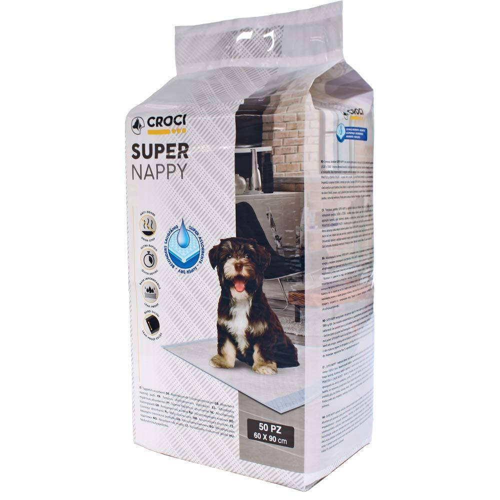 

Одноразовые пеленки для собак 90*60 см Croci Super nappy 50 шт/уп, Белый