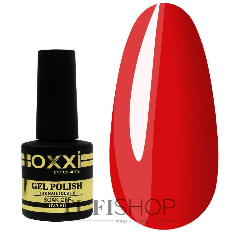 

Гель-лак Oxxi №139 - кроваво-красный с мелким микроблеском, 10 мл
