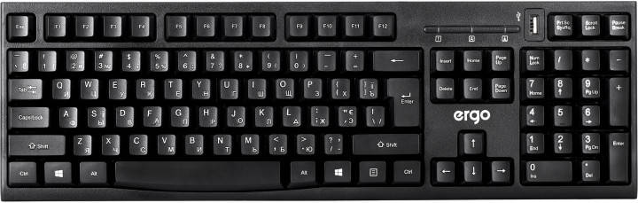 

Клавиатура Ergo K-280HUB USB Black, Черный