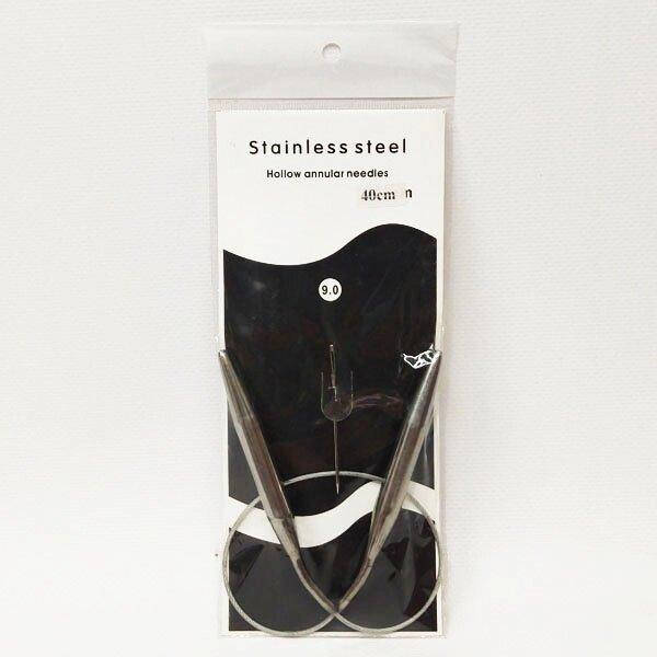 

40см 9мм спицы вязальные металлические, на тросике (СИНДТЕКС-1317)