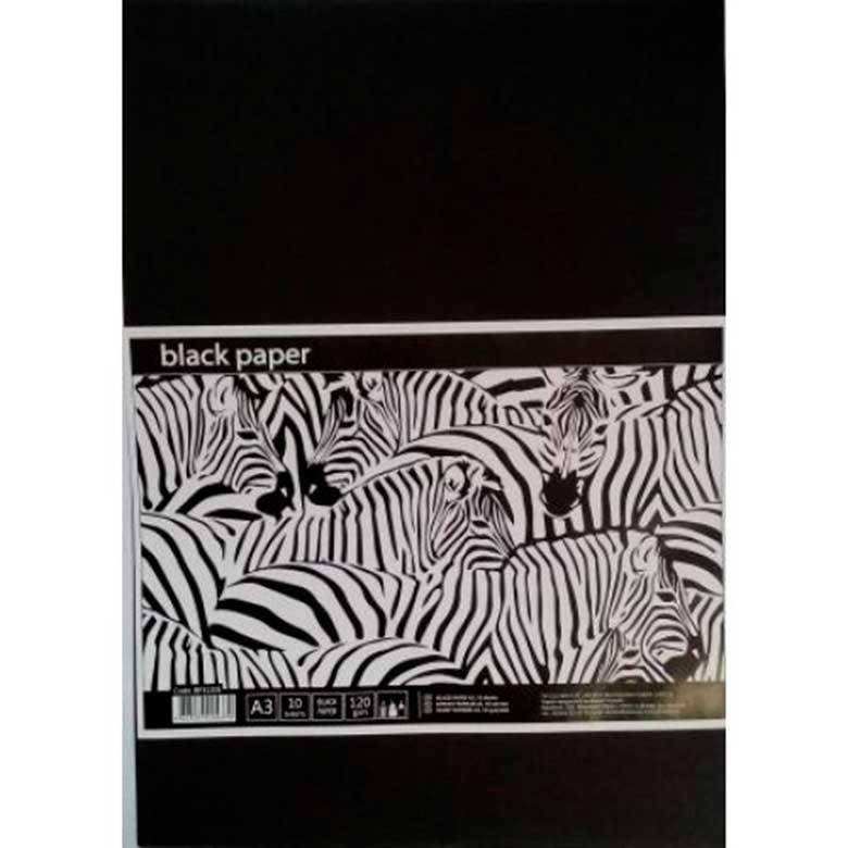 

Бумага цветная А3 10л. Офорт черный ВР3110Е