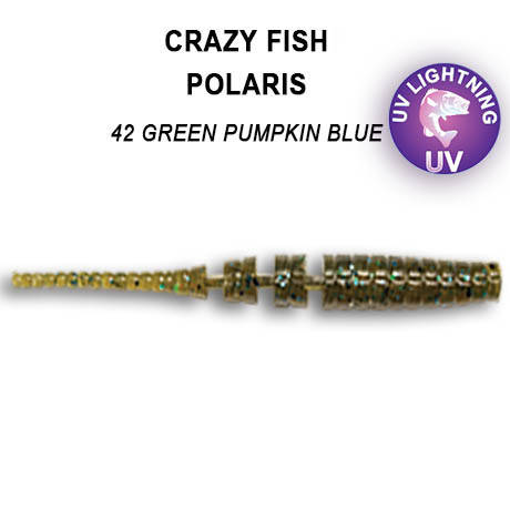 

Съедобный силикон Crazy Fish Polaris 1.8" 5-45-42-6 кальмар