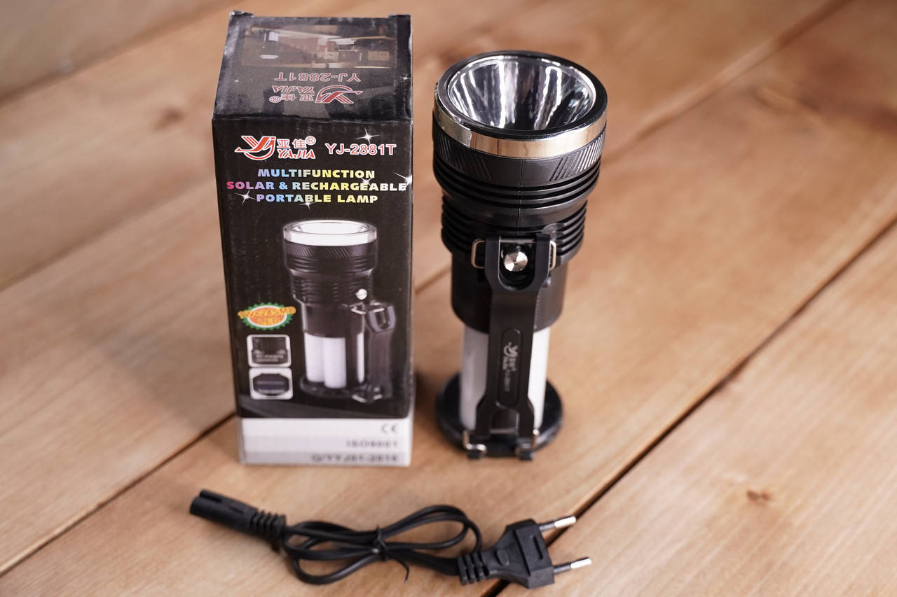 

Фонарик аккумуляторный с солнечной панелью YAJIA YJ-2881T Черный