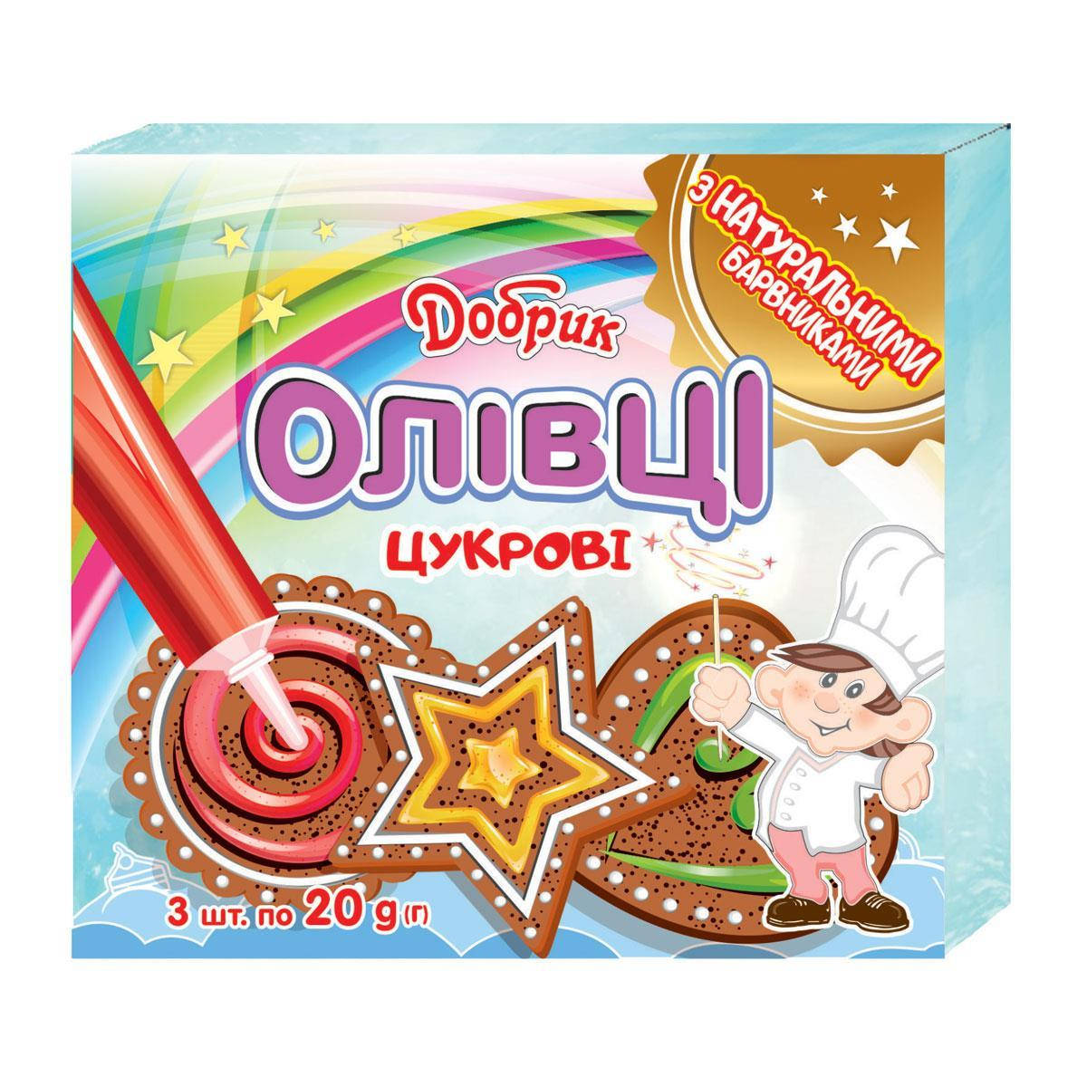 

Набор сахарных карандашей ТМ Добрик из 3-х штук (101881)