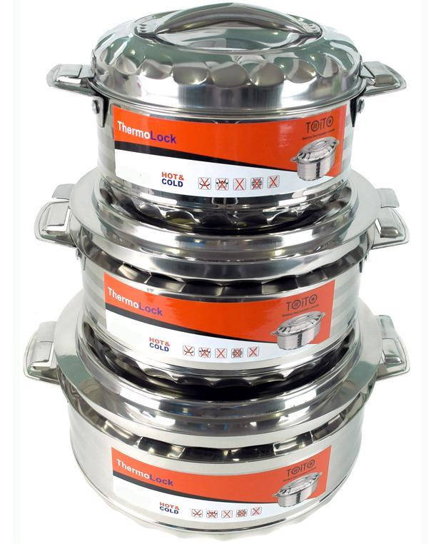 

Набор 3 термо-кастрюли TOiTO Hot&Cold 1л, 1.5л и 2.5л