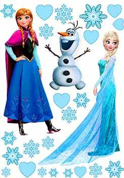 

Вафельная картинка Холодное сердце (Frozen) Эльза и Анна, Олаф А4