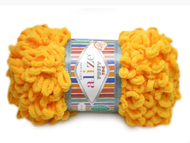 

Alize Puffy Fine NEW, Темно желтый №82