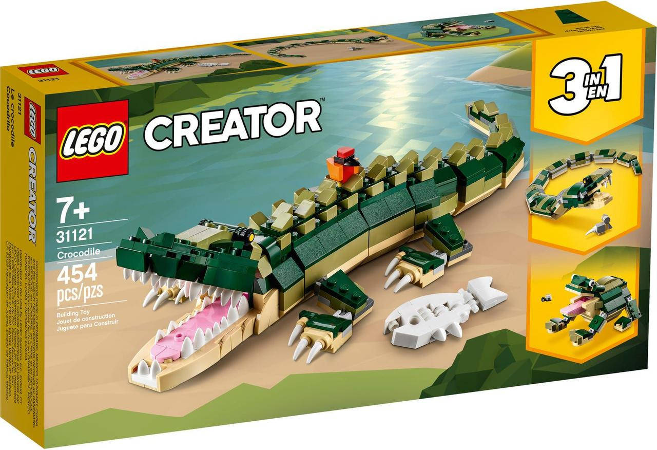 

Конструктор Lego Creator 3-in-1 Крокодил 454 детали (31121), Разные цвета
