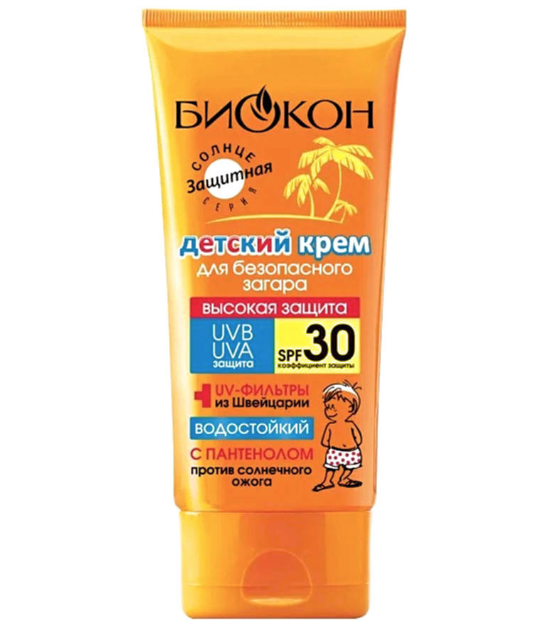 

Детский крем для безопасного загара SPF 30 Биокон
