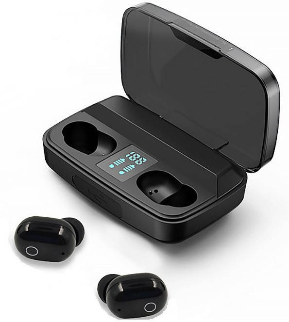 

Наушники вакуумные Bluetooth TWS J16 с зарядным кейсом, черные, Черный