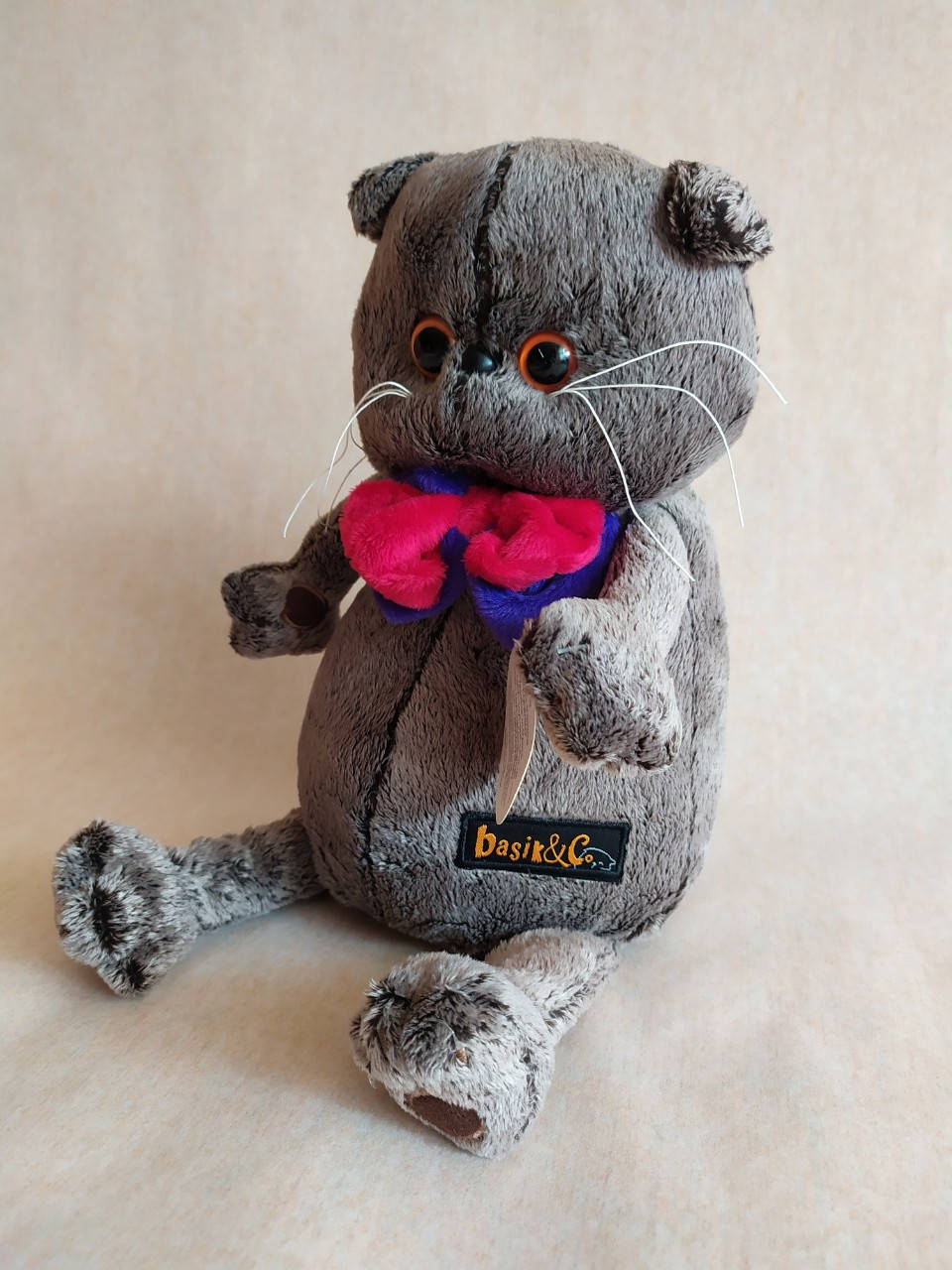 

Мягкая игрушка Сонечко Кот Басик 33 см 00165, Серый