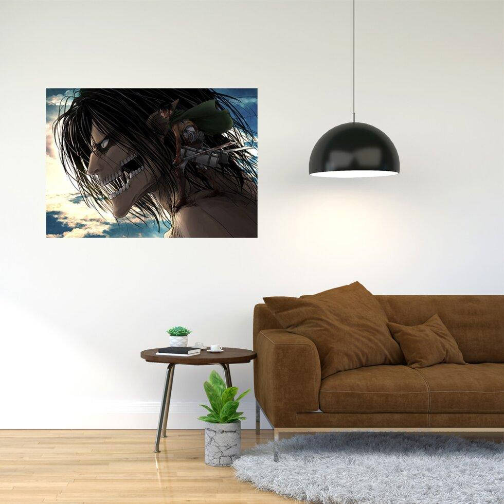 

Плакат-постер с принтом "Attack on Titan/Вторжение титанов (японская постапокалиптическая манга) 17" (297 ×