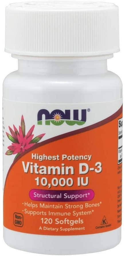 

Now Foods Vitamin D-3 10 000 IU 120 гелевых капсул