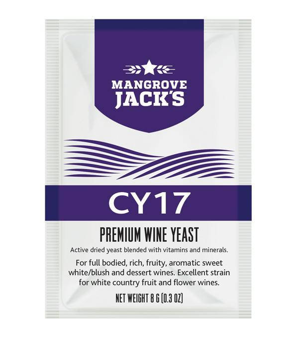 

Дрожжи для белых десертных вин Mangrove Jack's CY17 (Н.Зеландия)