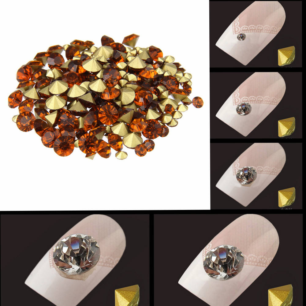 

Конусные стразы, цвет Smoked Topaz, размер на выбор*1 шт