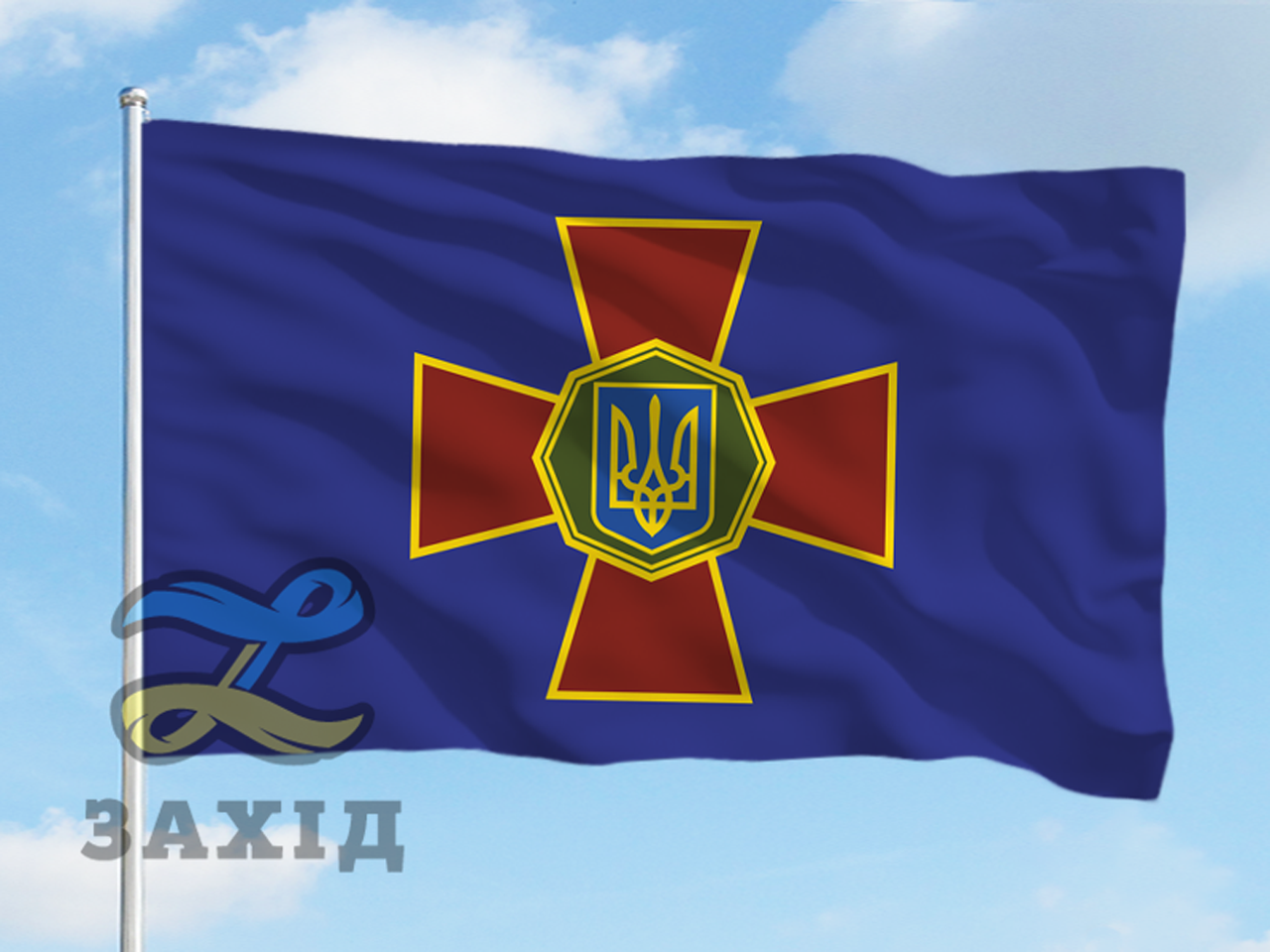 

Флаг национальной гвардии Украины (НГУ) 90*135 см, Односторонній