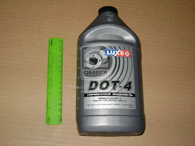 

Жидкость тормозная DOT-4 LUXЕ 800г сереб.кан 651