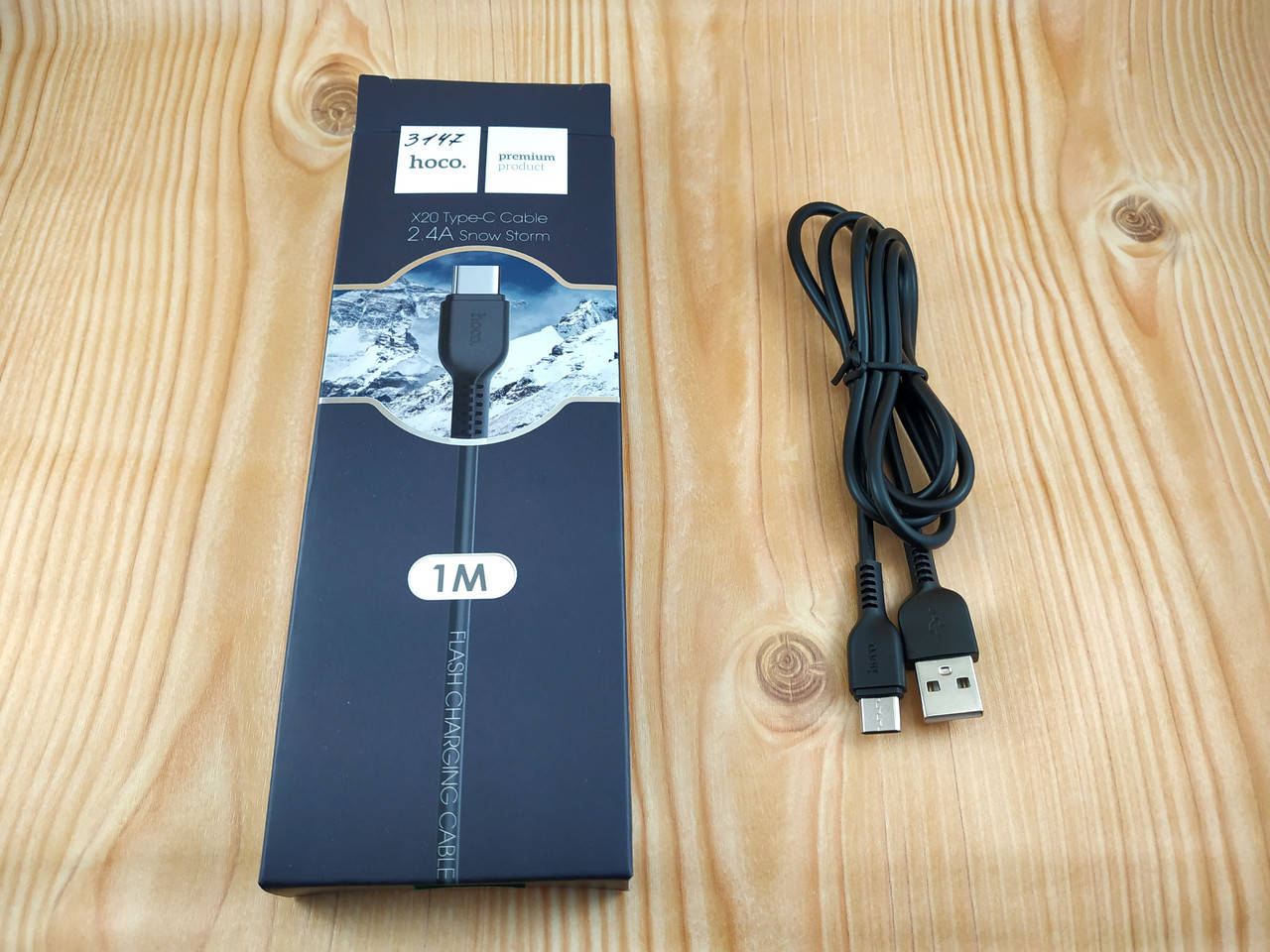 

Fast charge кабель usb Type-C "hoco X20" 1м 2,4A черный для быстрой зарядки