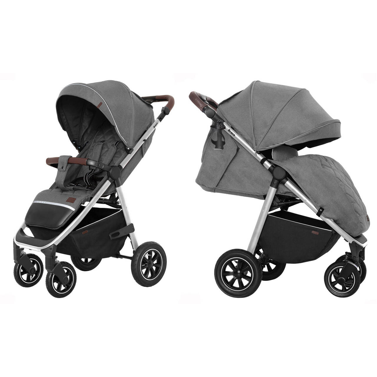 

Прогулянкова коляска CARRELLO Bravo CRL-5512 Elephant Grey +дощовик L /1/, Серый