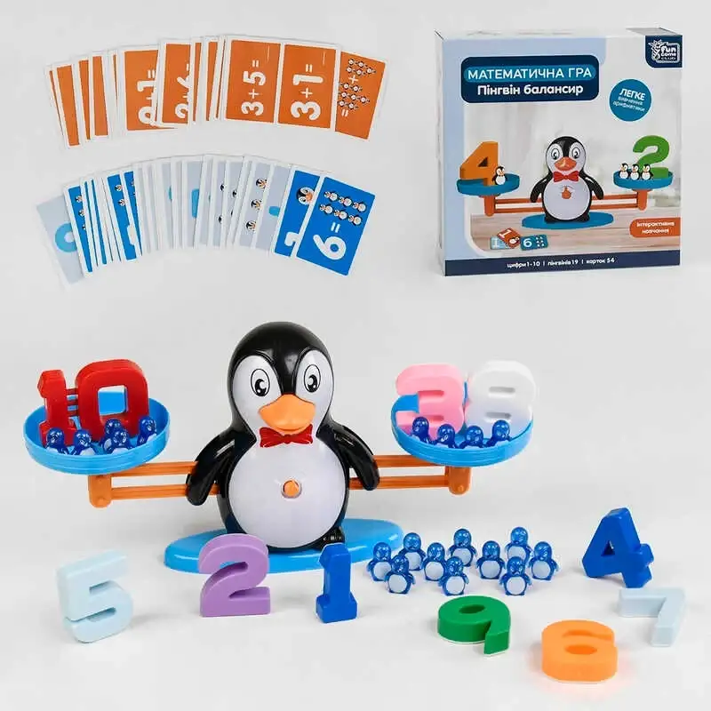 

Гр Пингвин Балансир 56427 (12/2) "4FUN Game Club", 87 элементов, 3 уровня игры, 54 двухсторонних карточек,