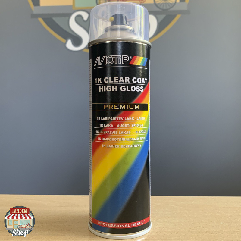 

Лак акриловый высокоглянцевый Motip Premium Line 1K Clear Coat, 500 мл Аэрозоль