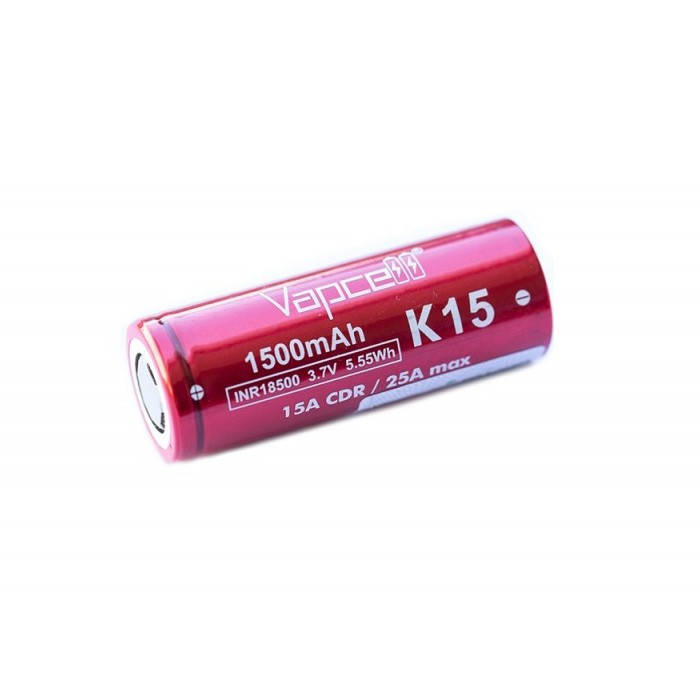

Аккумулятор Vapcell INR18500 K15 Li-Ion 18500, 1500mAh высокотоковый