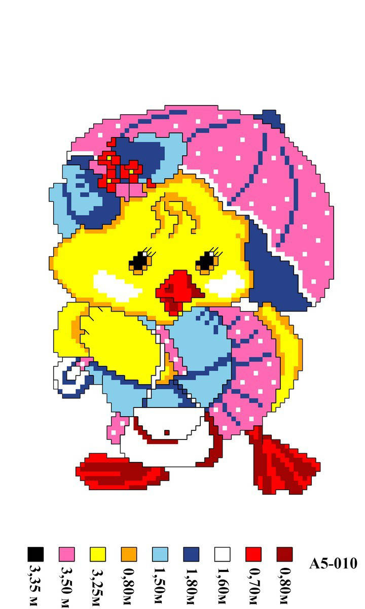 

Набор канва с нитками А5 010 Циплёнок