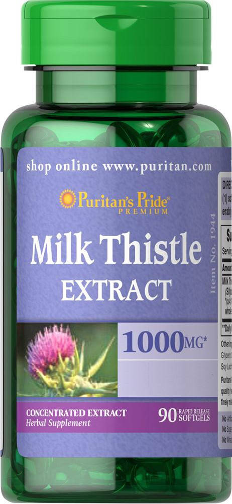 

Puritan's Pride Экстракт расторопши Milk Thistle Extract 1000 mg 90 softgels