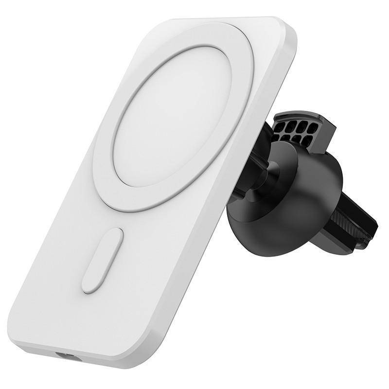 

Магнитный автодержатель с беспроводной зарядкой mobAlpha MagSafe Car Charger для iPhone 12/13 Белый