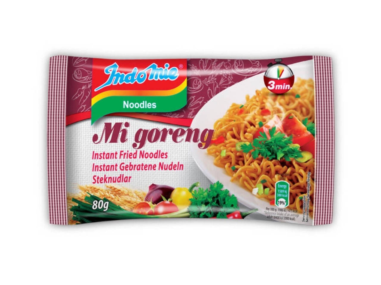 

Вермишель быстрого приготовления Indomie соевый соус+лук 80 грамм