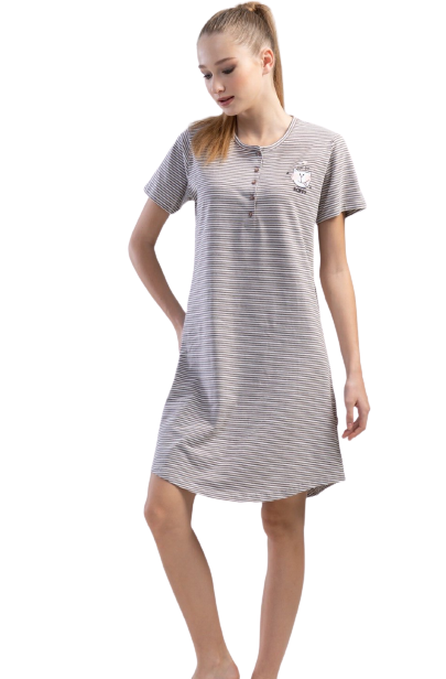 

Женская ночная рубашка туника с принтом Турция L,XL,2XL хлопок, Бежевый