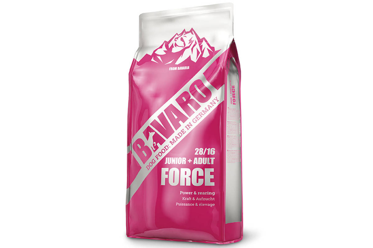 

Сухой корм Bavaro Junior+Adult Force 28/16 для щенков и взрослых собак с высокой потребностью в энергии 18 кг