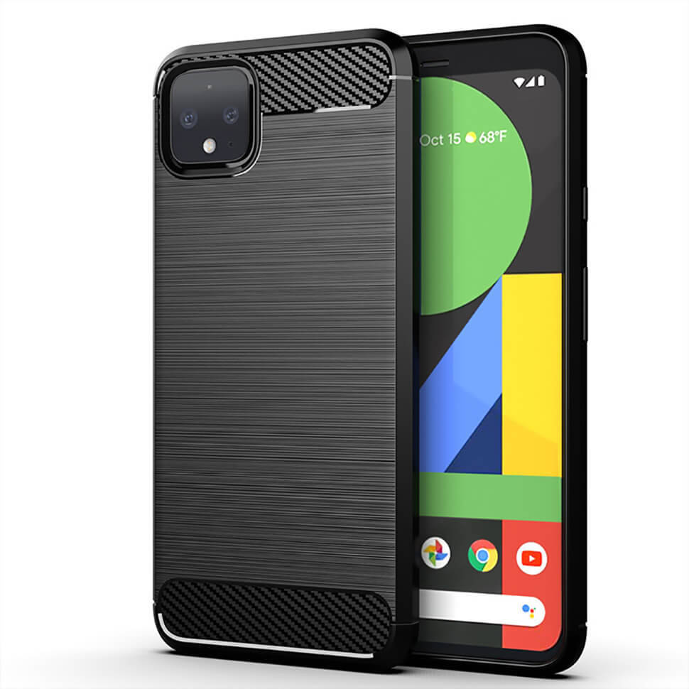 

Чехол Lenuo Carbon Fiber для Google Pixel 4 XL Black, Черный
