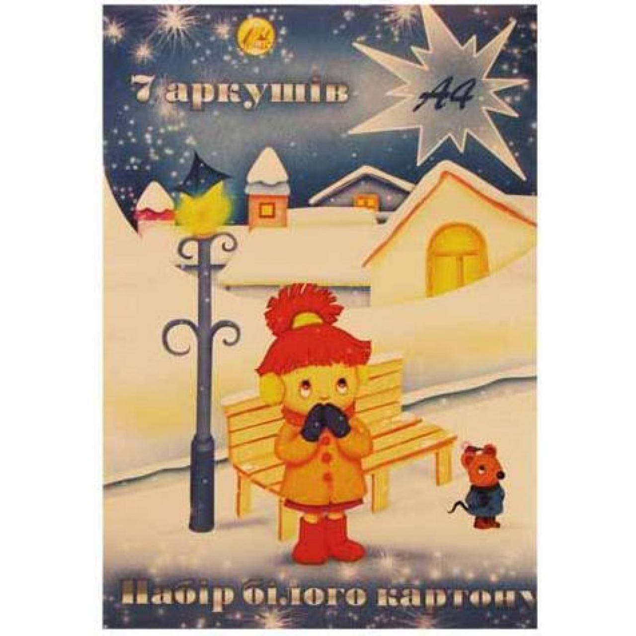 

Картон белый А4 7 листов Тетрада