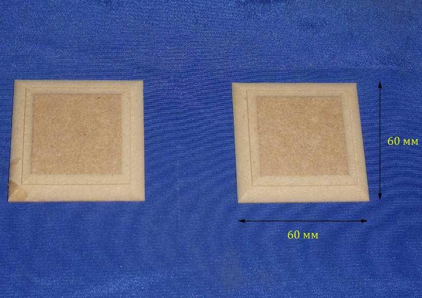 

Накладка квадрат 6х6 см МДФ заготовка для декора