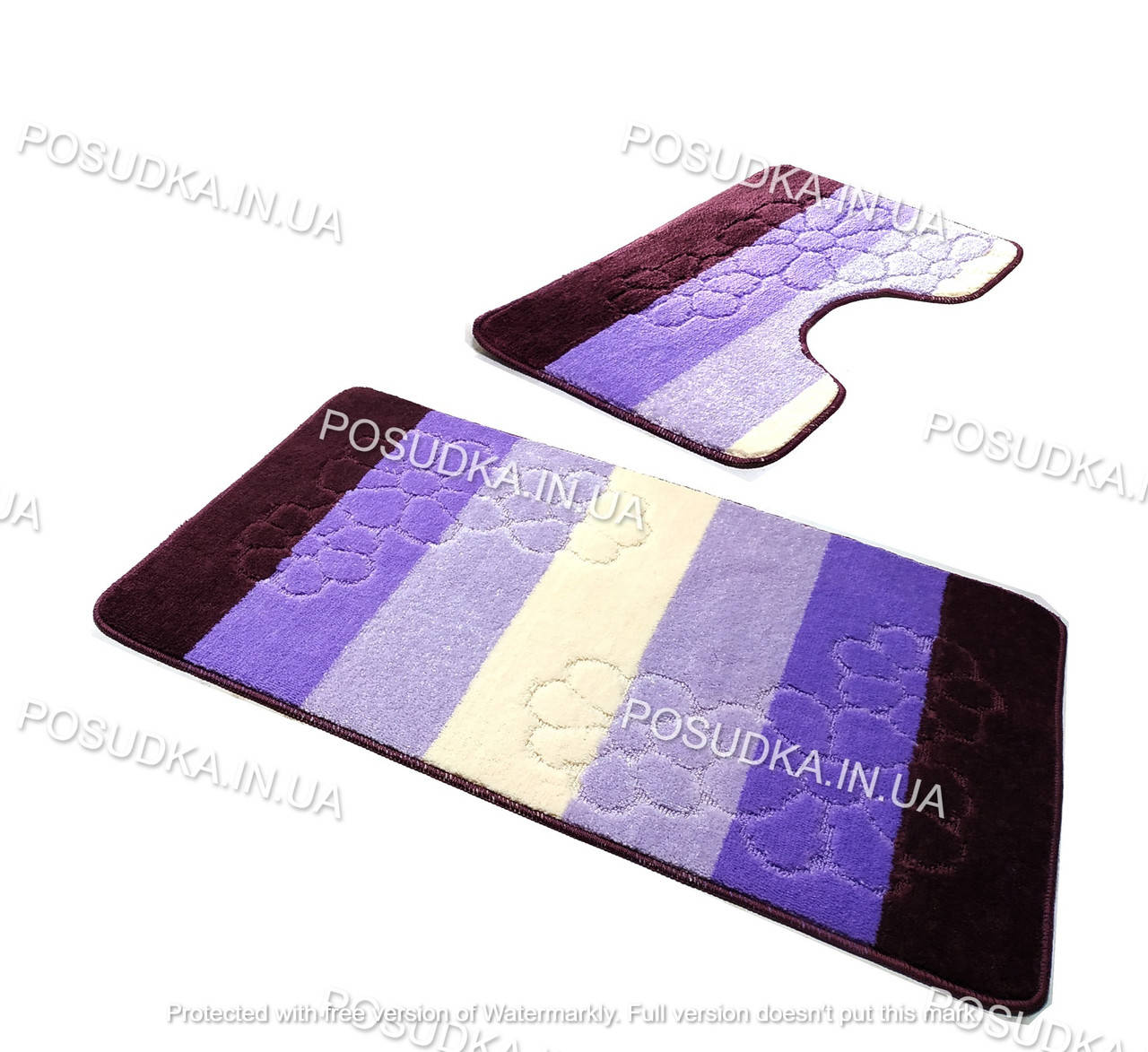 

Набор ковриков в ванную комнату из микрофибры Vonaldi на резиновой основе 60х100 см + 50х60 см Фиолетовый