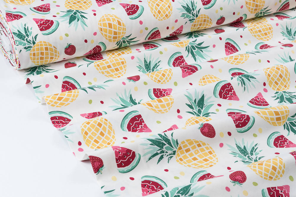 

Ткань Duck с ананасами и арбузами, Разные цвета