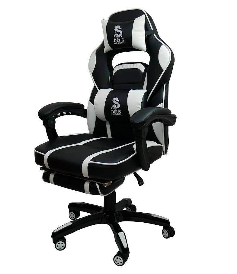 

Кресло геймерское, игровое, спортивное Deus Large White черно белое, Белый