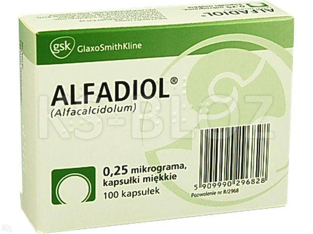 

Альфадиол Альфадіол (Альфа Д3-Тева) 0,25 мкг, капсули 100 шт