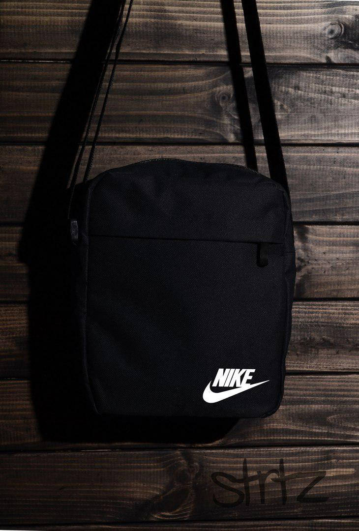 

Мужская/женская сумка через плечо/мессенджер/барсетка найк/Nike, черная, Черный