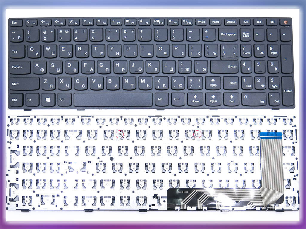 

Клавиатура для LENOVO IdeaPad 110-15ISK, 110-17ACL, 110-17IKB, 110-17ISK (RU Black с рамкой ). Оригинал., Черный