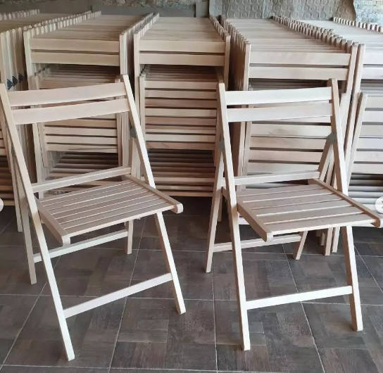 

Складной стул со спинкой туристический, для пикника, дачи (деревянный, светлый)