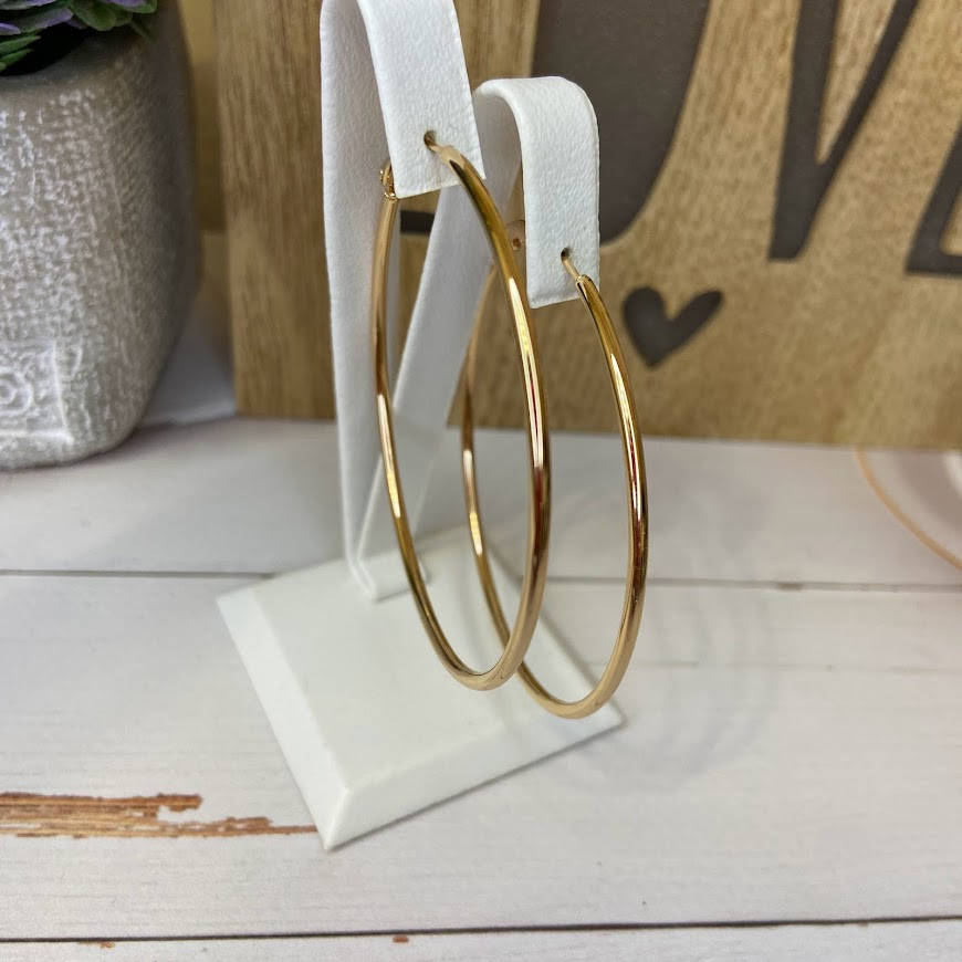 

Серьги из медицинского золота Xuping кольца диаметр 6см