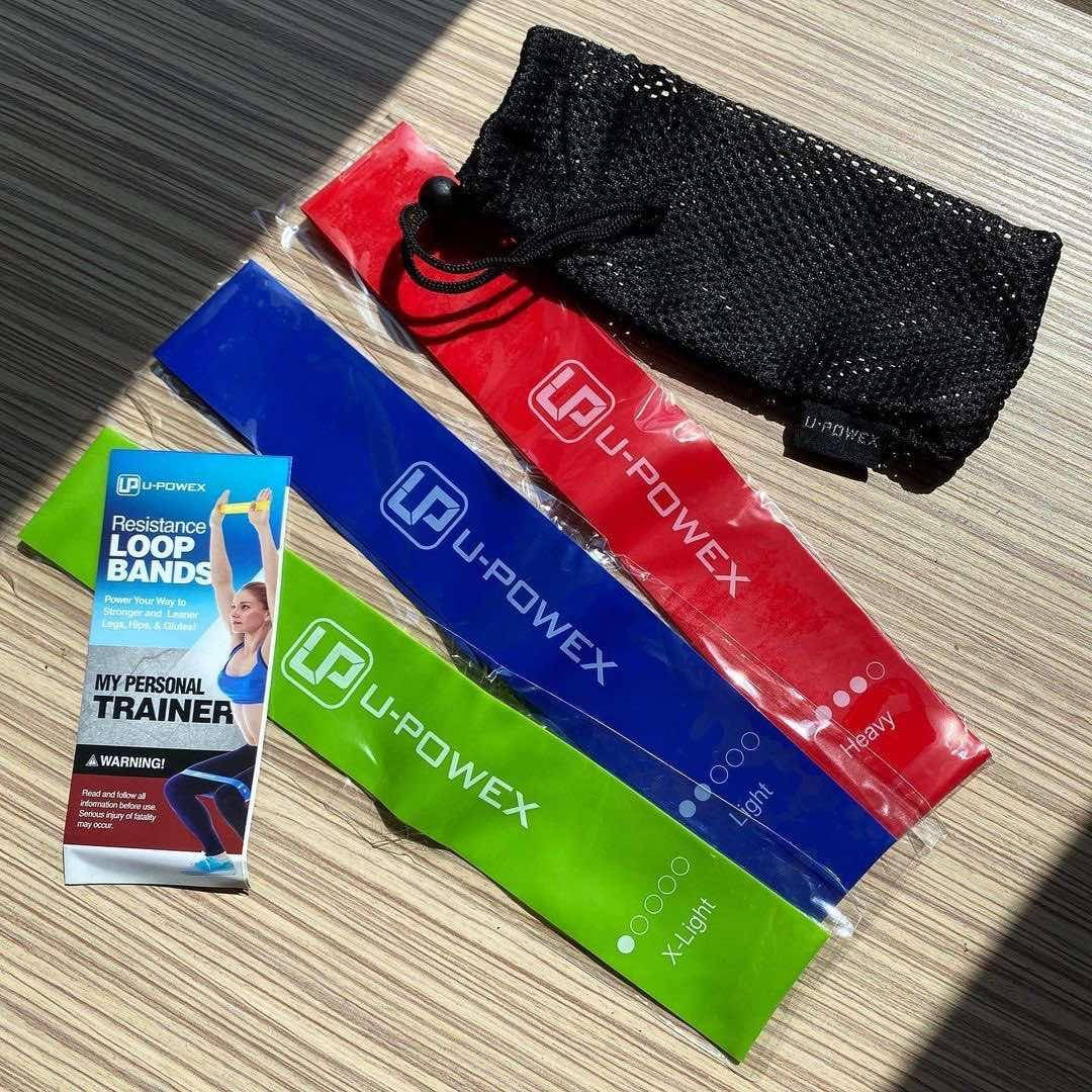 

Набор оригинальных фитнес резинок U-Powex 3 шт разного уровня нагрузки