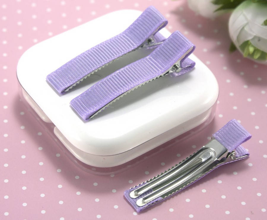 

Заколки уточки с репсовой лентой 10шт 4,8см, Сиреневые (сп5нг-1609), Сиреневый