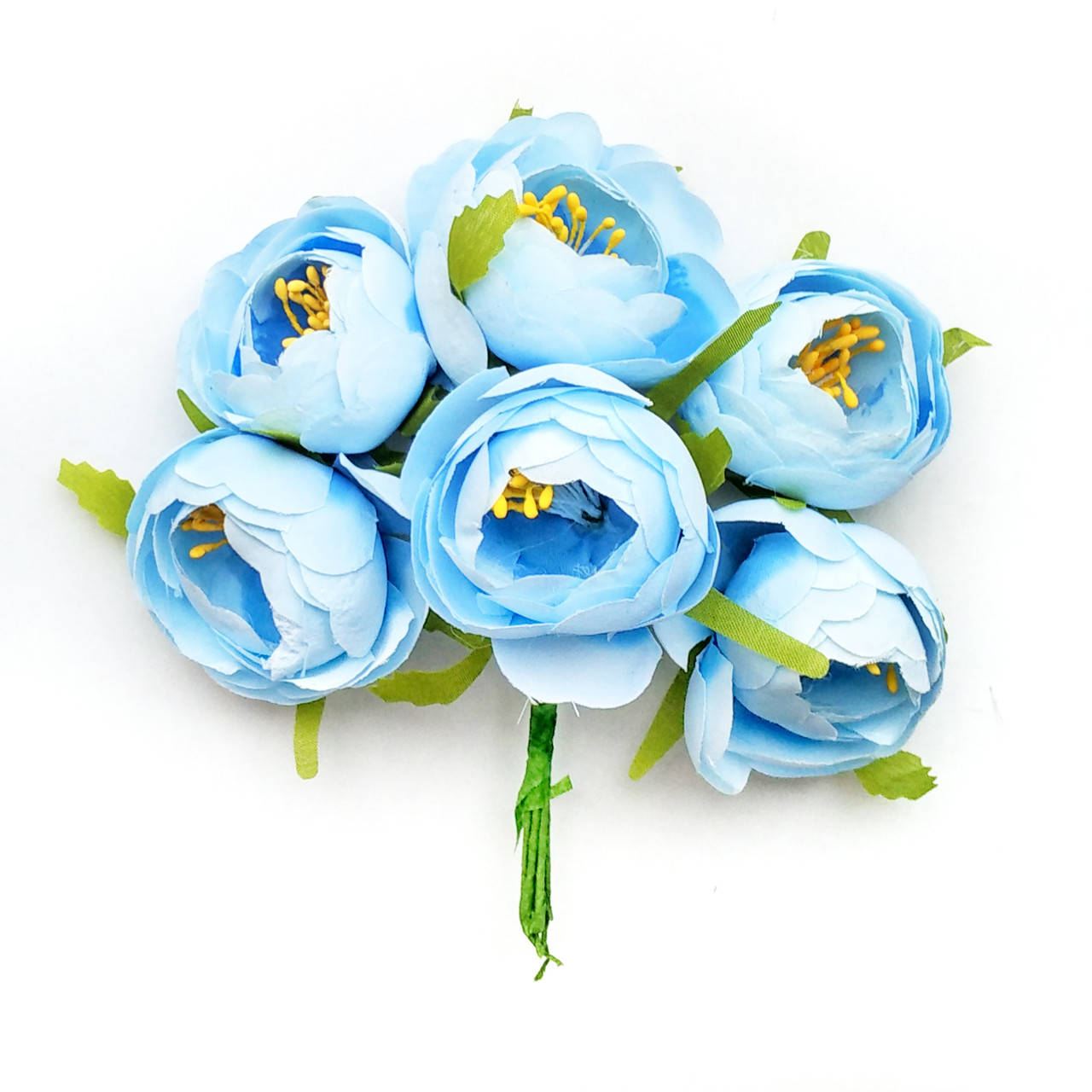 

Пионы мини голубые 4см, Голубой